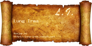 Lung Irma névjegykártya